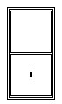 Sliding Sash Vinyl UPVC Single Hung Window Vertical USA Style