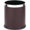 Buy cheap Double Layer PU Leather Cover Round Plastic Trash Can from wholesalers