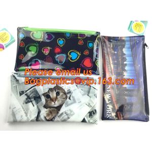 Buy cheap plastic clear transparent color pvc zipper pencilcase/pencil bag, New funny stationery eco friendly pvc plastic soft red from wholesalers