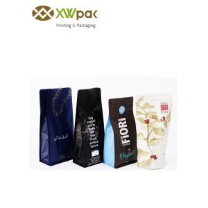 Buy cheap Customized Printed Flat Bottom Coffee Beans Packaging With Zipper from wholesalers