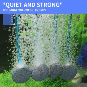 Aquarium 4 Outlet Quiet Air Oxygen Pump Fish Tank Aerator Pump With Air Stone