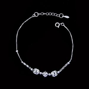 Buy cheap Customized Plain Silver Bracelet / Extension Chain Silver Ankle Bracelet from wholesalers