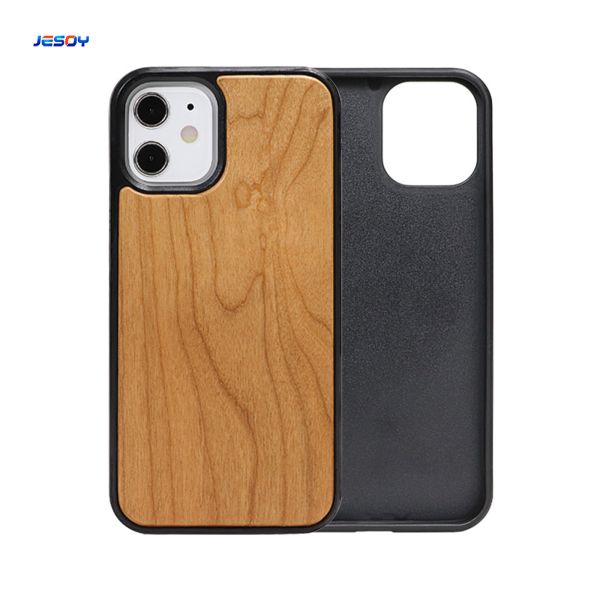 Custom Natural Bamboo Tpu Wooden Phone Case For IPhone