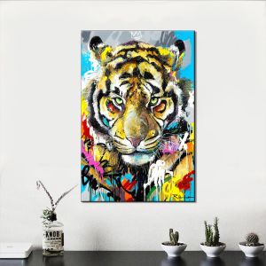 Buy cheap Animal Design Canvas Prints With Handmade Oil Painting Large Size On The Wall from wholesalers