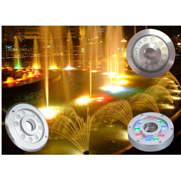 Automatic Control 9 Watt Led Underwater Lights / Ip68 Led Fountain Light