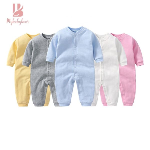 Quality Custom Design Organic Cotton Bamboo Baby Clothes Baby Boy Romper Unisex Onesie Long Sleeve Soft Clothes Baby Bodysuit for sale