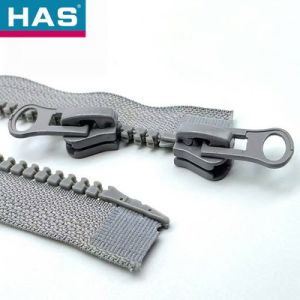 Lightweight Plastic Slider Zipper Black Grey Two Way Invisible Zipper
