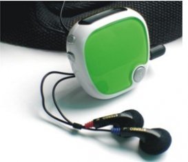 FM scan radio with pedometer