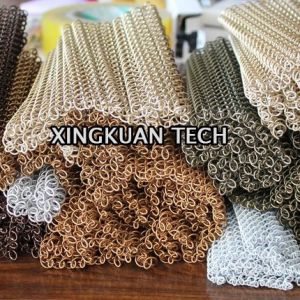 Colorful Decorative Mesh Curtain , Metal Coil Drapery 4mm 6mm 8mm Aperture