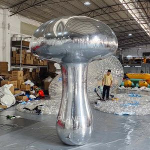 Buy cheap Shiny Big Inflatable Mushroom Model PVC Mushroom Mirror Balls Christmas Decorations from wholesalers