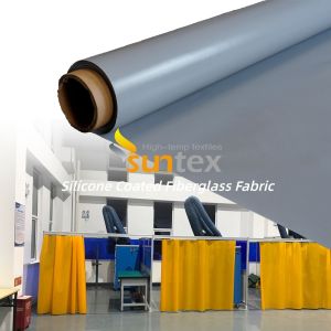 Temperature Resistant Silicone Coated Fiberglass Fabric with 400 g/sqm Weight