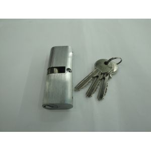 80mm Euro Profile Oval Shape Double Brass Cylinder Lock with 3 brass normal keys