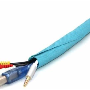 Buy cheap SGS Blue PET Self Wrapping Split Braided Sleeving Abrasion Resistant from wholesalers