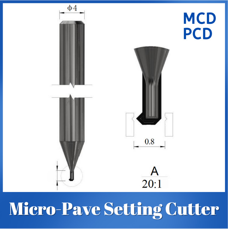 Buy cheap Micro Pave Setting Cutter PCD MCD Diamond Tools Precision Positioning from wholesalers