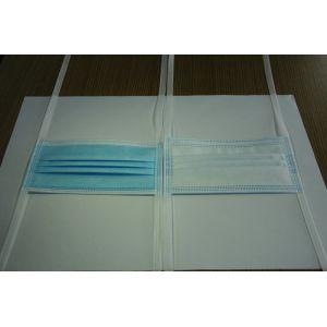 Flat Tie On Surgical Mask , 3ply Protective Face Mask