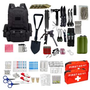 55X27X8cm Disaster Survival Kit Black Adventure Essentials Survival Kit