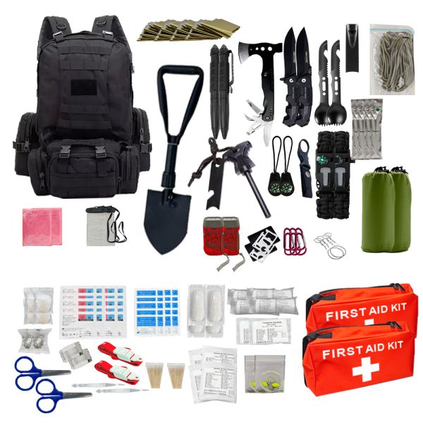 Buy cheap Black Disaster Backpack Ce Camping Survival Kit LED Illumination Type from wholesalers
