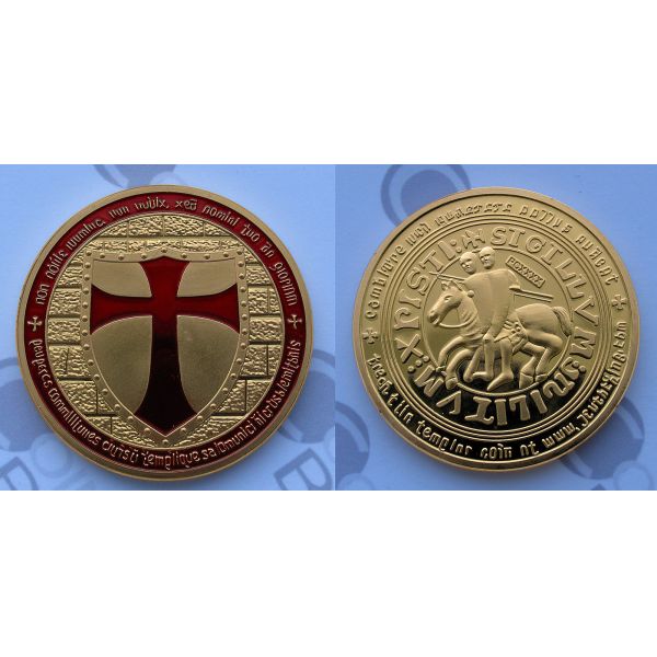 Quality Fake gold/silver Masonic Knights Templar coin /Red Cross coin for sale