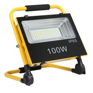All In One Solar LED Flood Lights IP65 100w 120 Beam Angle For Stadium