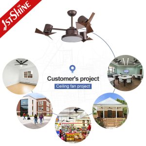 44" ABS Plastic Blades LED Ceiling Fan with AC Motor and Lighting Solutions