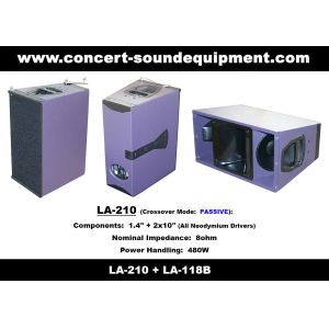 Dual 10" 480W Line Array Speaker With Neodymium Drivers