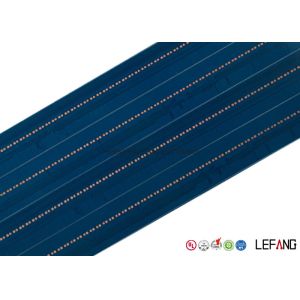 1.6mm Fr4 94V0 LED Printed Circuit Board , Blue Solder Mask LED Panel Light PCB