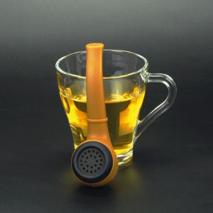 Buy cheap 2018 New Promotional Gift Fancy Funny Unique Silicone Tobacco Pipe Shape Green Coffee Tea Bag Tea Infuser from wholesalers
