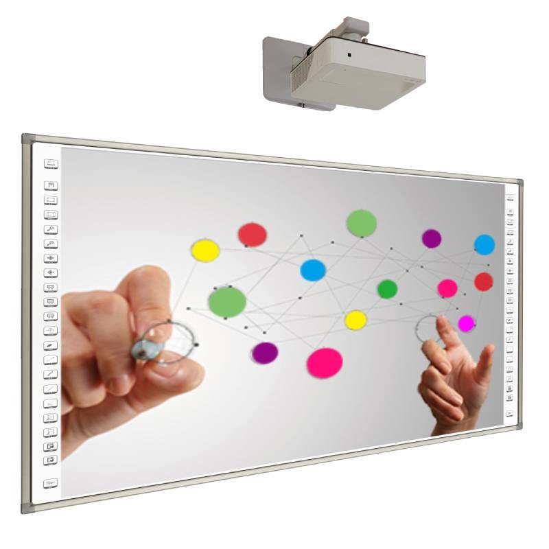 Buy cheap 96 Inches Portable Interactive Whiteboard Smart Whiteboard With Laser Projector from wholesalers