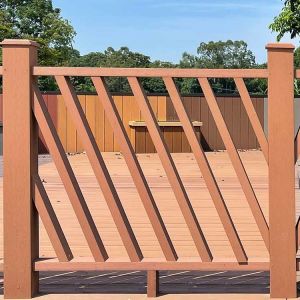 Fire Retardant WPC Hand Railing Wood Plastic Composite WPC Handrail