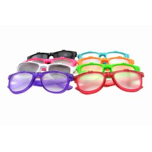 Green Frame Plastic Diffraction Glasses , Flip Up Fireworks Glasses
