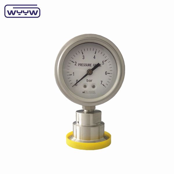 Quality high quality measuring instrument diaphragm seal silicone oil pressure gauges for sale