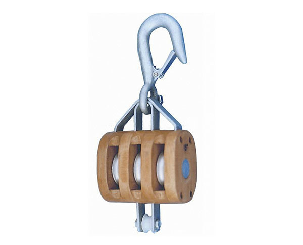 JTWP-A3 Regular Wood Pulley(triple wheel with hook)