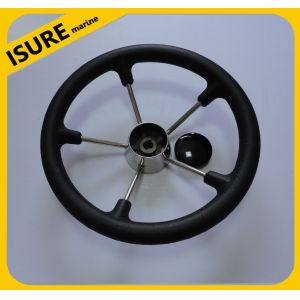 Buy cheap Stainless Steel 5 Spoke Destroyer Steering Wheel with Foam Grip from wholesalers