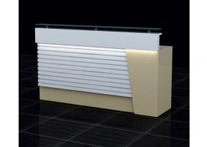 Buy cheap Wood  And Clear Glass Retail Checkout Counter LED Installed Interior 1500 * 500 * 1150mm from wholesalers