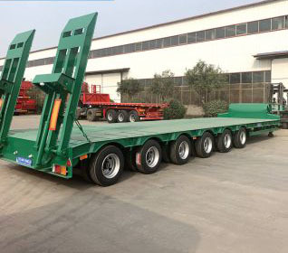 Buy cheap 53ft Low Bed Semi Trailer With 15T Load Capacity And Dual Line Braking from wholesalers