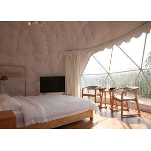 Clear Span Lightweight Geodesic Tent Fire Retardant Commercial Dome Tents