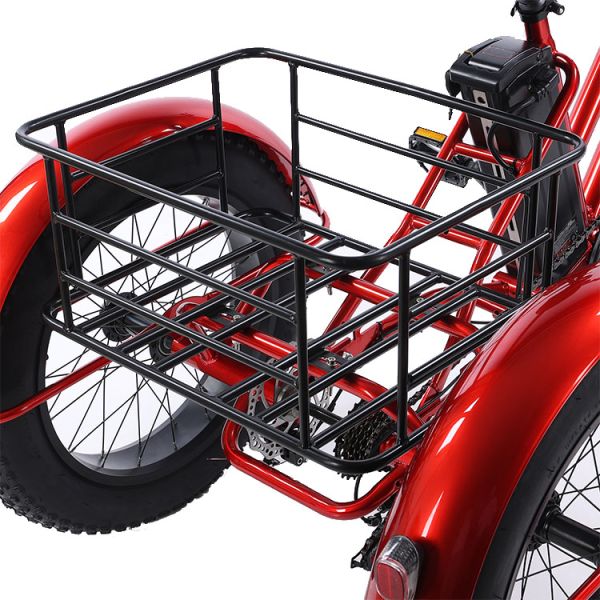 Front 24 Rear 20 Snow Tire Electric Tricycle With SHIMANO Rear 7-Speed And 48V15A Battery