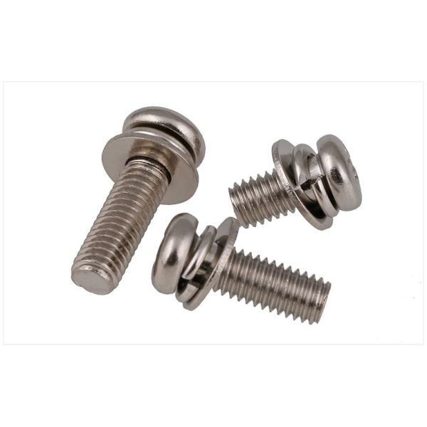 Quality Stainless Steel Pan Head Screws with Flat and Split Lock Washer Pan Head SEMS Screws for sale