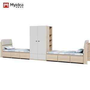 Buy cheap Support customization 2000 X 1200 X 960mm Apartment Furniture Student Bunk Bed School Dormitory With Desk Bed from wholesalers
