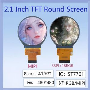 Buy cheap 2.1-inch TFT LCD Round IPS Display | 480×480, ST7701 Driver, RGB/MIPI Full-Color, Fit for Wearables & Industrial Use from wholesalers