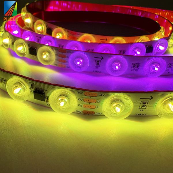 Quality 24V Digital RGB Flexible LED Strip 48LEDs Copper Body IP20 Rated Smart Strip Lights Diffuse Reflection 12mm PCB LED Lights for sale