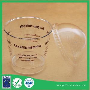 Buy cheap transparent plastic disposable Ice Cream Cups with lids 180 ml from wholesalers