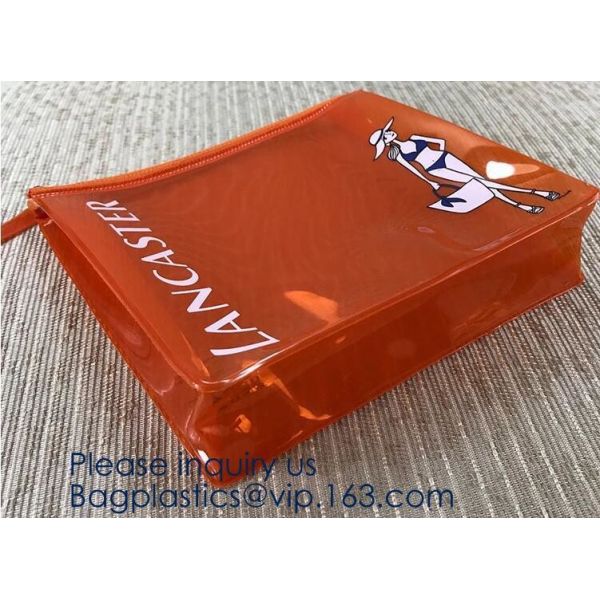 Buy cheap Hot Eco-Friendly Transparent Plastic PVC Cosmetic Bag With Zipper,Offset printing/Silk screen printing/Gravure printing/ from wholesalers
