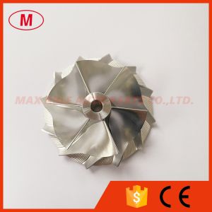 Buy cheap TD04 reverse 43.00/56.00mm 6+6 blades high performance Turbocharger Billet/milling/aluminum 2618 compressor wheel from wholesalers