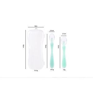 China Easy To Clean Silicone Spoon with Ergonomic Design / Pink/Blue Color on sale