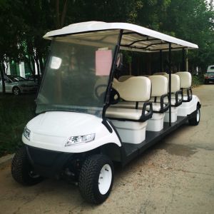 White Lithium 48 Volt Electric Golf Cart 8 Seater Custom