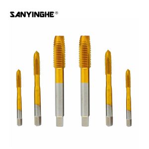 Buy cheap Titanium Plated Thread Tapping Tool Golden Fine Thread Spiral Taps from wholesalers