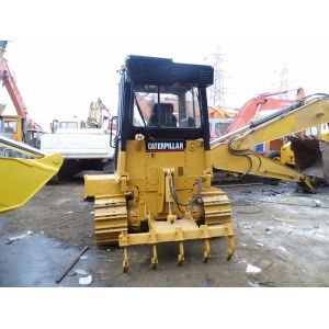 5 Shanks Ripper Used Crawler Bulldozer With PAT Blade Enclosed Cabin D3C