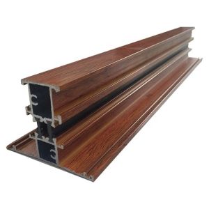 Buy cheap Lightweight Wood Grain Aluminum Extrusion Easy To Clean And Maintain from wholesalers