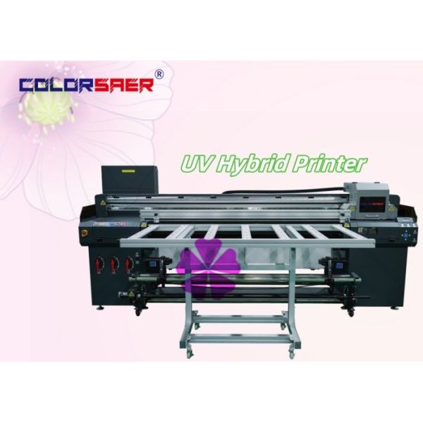 Digital UV Inkjet Hybrid Printer Print Size 1.8m With Roll To Roll And Irregular